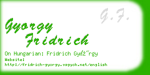 gyorgy fridrich business card